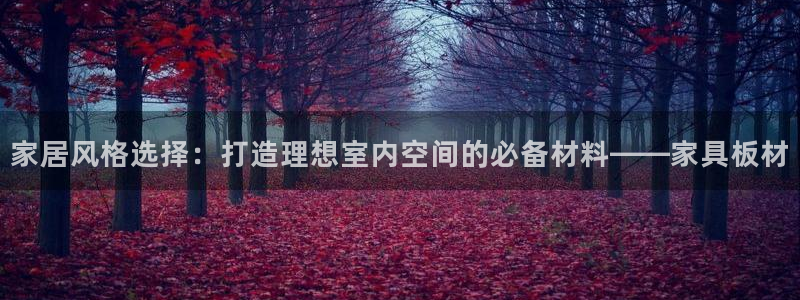 安信esp12k：家居风格选择：打造理想室内空间的必备材料—